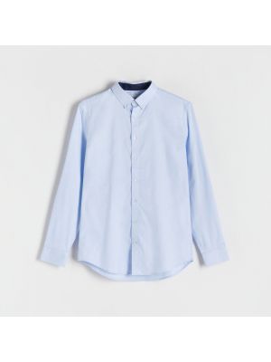 Slim fit priliehavá košeľa Reserved modrá