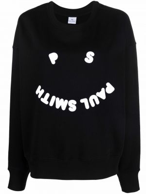 Bomull sweatshirt Ps Paul Smith svart