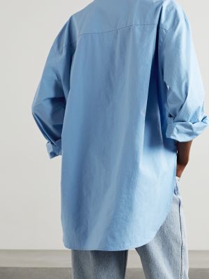 FRANKIE SHOP рубашка Lui из органического хлопка и поплина синий