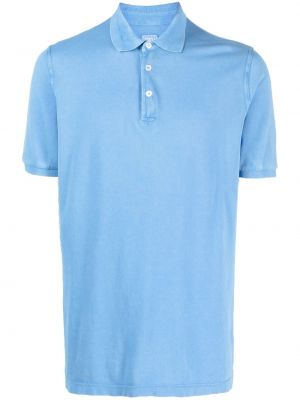 Памучна поло тениска Fedeli синьо