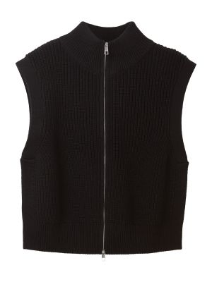 Pletená rifľová vesta Tom Tailor Denim čierna