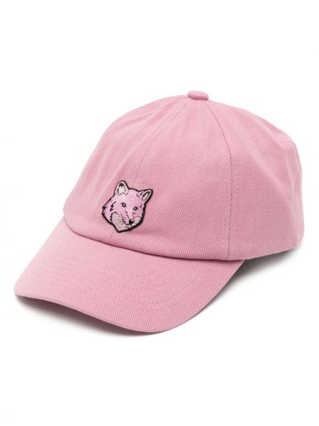 Șapcă cu broderie Maison Kitsune roz