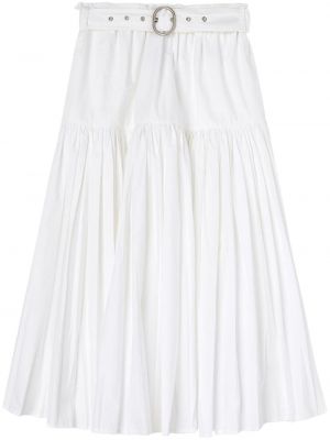 Bílé plisované midi sukně Jil Sander