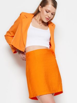 Mini sukně Trendyol oranžové