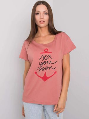 Majica z napisom Fashionhunters roza