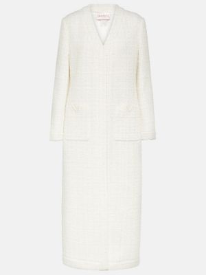 Παλτό tweed Valentino λευκό