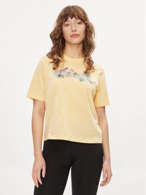 Tricou cu croială lejeră Columbia galben