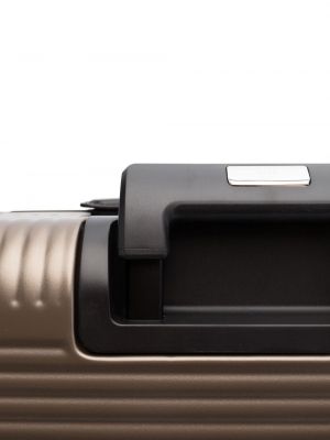 Kostkovaný kufr Fpm Milano hnědý