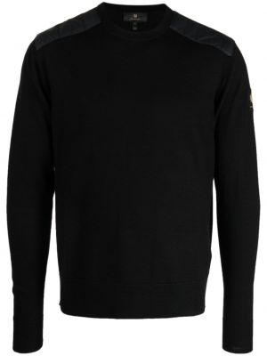 Vlnený sveter Belstaff čierna