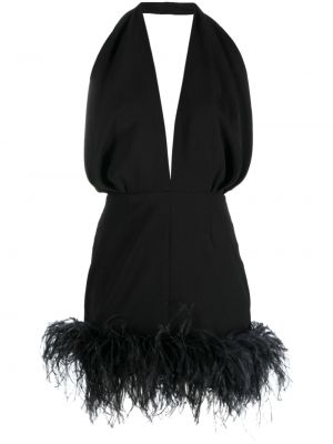 Κοκτέιλ φόρεμα με φτερά 16arlington μαύρο