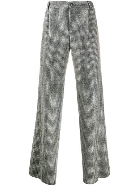 Pantalones rectos a cuadros Dolce & Gabbana gris