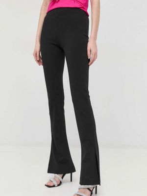 Silvian Heach pantaloni femei, culoarea negru, evazati, medium waist