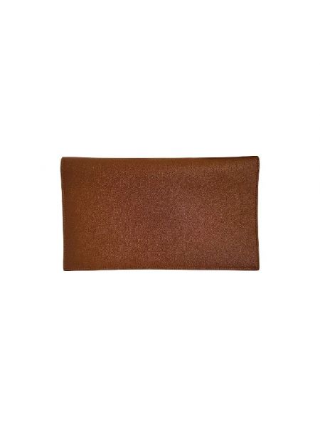 Bolso clutch de cuero retro Yves Saint Laurent Vintage marrón