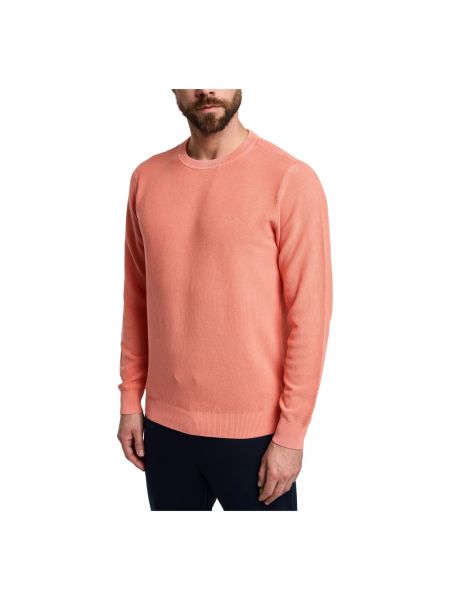 Sweter z okrągłym dekoltem Sun68 różowy