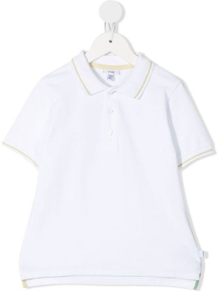 Polo a righe Knot bianco