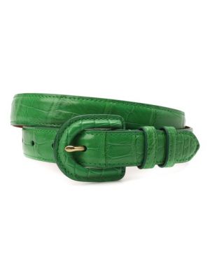 Зеленый кожаный ремень Ralph Lauren