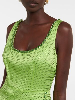 Satiinist kleit Self-portrait roheline