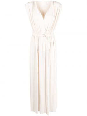 Макси рокля с v-образно деколте Norma Kamali бяло