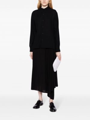 Chemise en laine avec manches longues Yohji Yamamoto noir