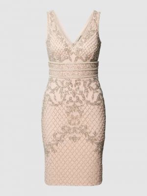 Sukienka koktajlowa Lace & Beads różowa