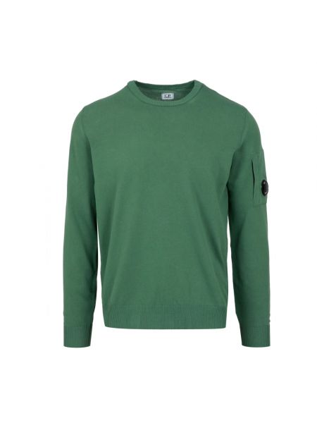 Bluza z krepy bawełniana C.p. Company zielona