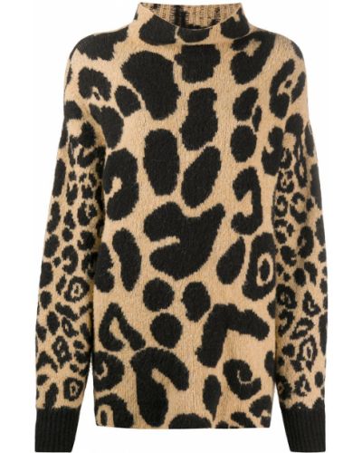 Jersey con estampado leopardo de tela jersey Stella Mccartney marrón