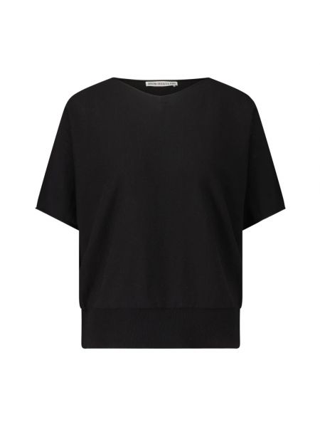 Koszulka z krótkim rękawem oversize Drykorn czarna
