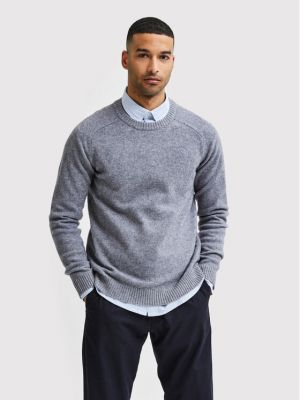 Меланжов пуловер Selected Homme сиво