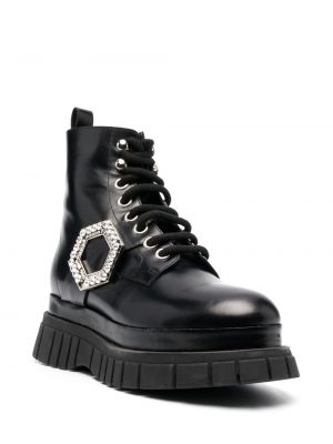 Ankle boots z kryształkami Philipp Plein czarne