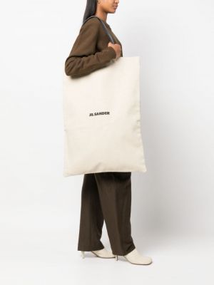 Oversized shopper kabelka s potiskem Jil Sander