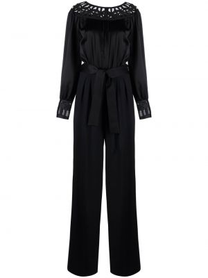 Ren lang jumpsuit Alberta Ferretti svart