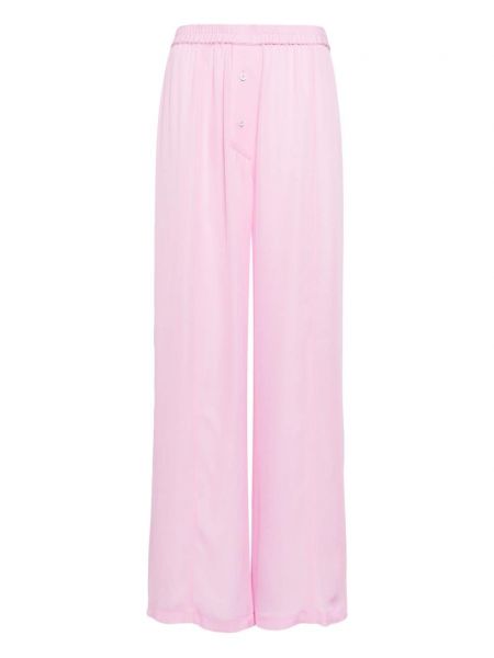 Jedwabne spodnie Kiki De Montparnasse różowe