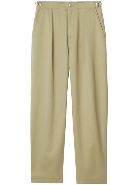 Pantalon en coton plissé Burberry beige