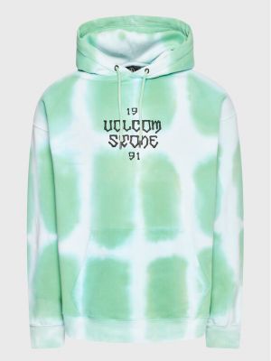 Laza szabású pulóver Volcom zöld