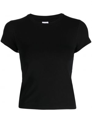 T-shirt aus baumwoll mit rundem ausschnitt Re/done schwarz
