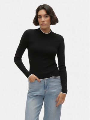 Slim fit pulóver Vero Moda fekete