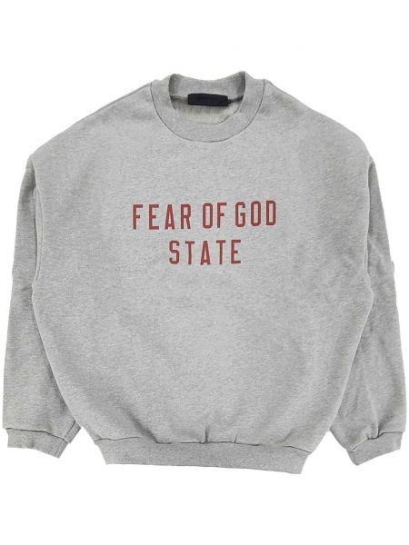 Baskılı sweatshirt Fear Of God Essentials gri