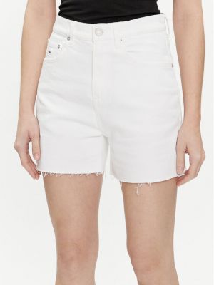 Дънкови шорти Tommy Jeans бяло