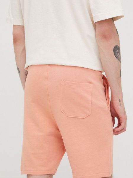 Pamut rövidnadrág Tom Tailor narancsszínű