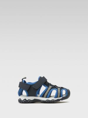 Kožené sandály z imitace kůže Action Boy modré