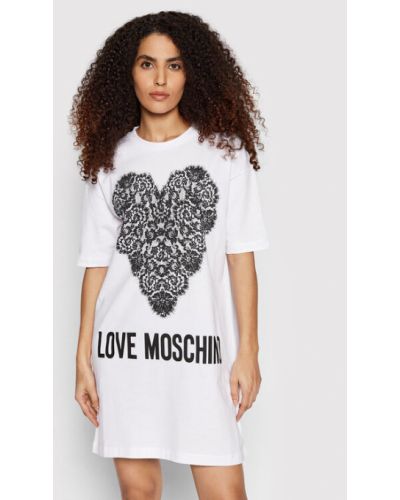 LOVE MOSCHINO Hétköznapi ruha W592335M 3876 Fehér Regular Fit