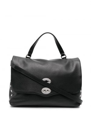 Shopper handtasche mit spikes Zanellato schwarz