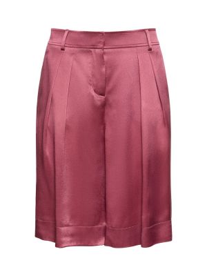 Pantalones cortos de raso Alberta Ferretti rosa