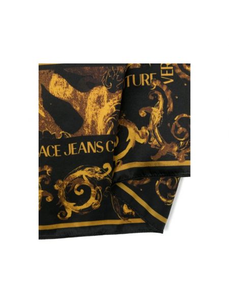 Pañuelo de seda Versace Jeans Couture negro