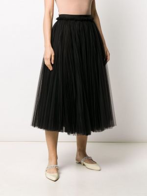 Tylové midi sukně Dolce & Gabbana černé