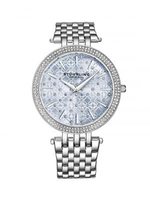 Женские часы-браслет из нержавеющей стали серебристого цвета, 39 мм Stuhrling, серебро