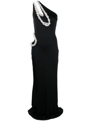 Křišťálové koktejlové šaty Stella Mccartney černé