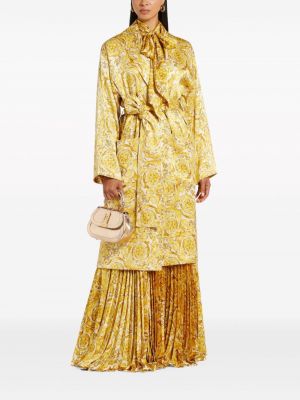Seiden hemd mit print Versace gelb