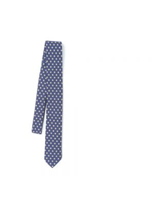 Krawat wełniany bawełniany Hugo Boss niebieski