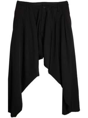 Pantaloni con drappeggi Yohji Yamamoto nero